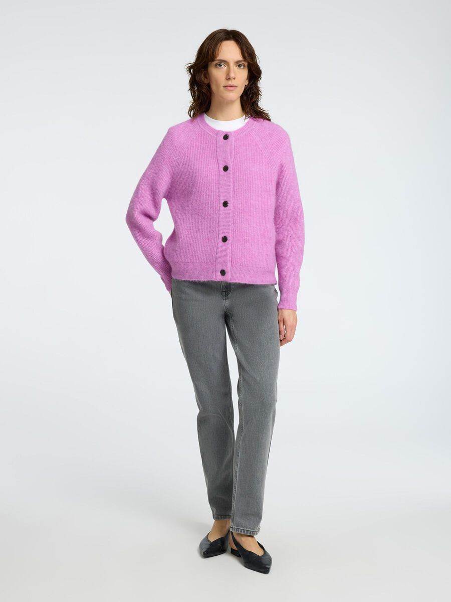 Lulu Strikket Cardigan - Rosa/ First Bloom